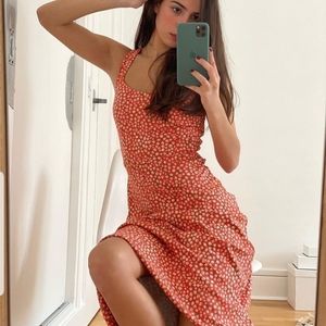 NWT Free People Lorelai Printed Midi Dress Large